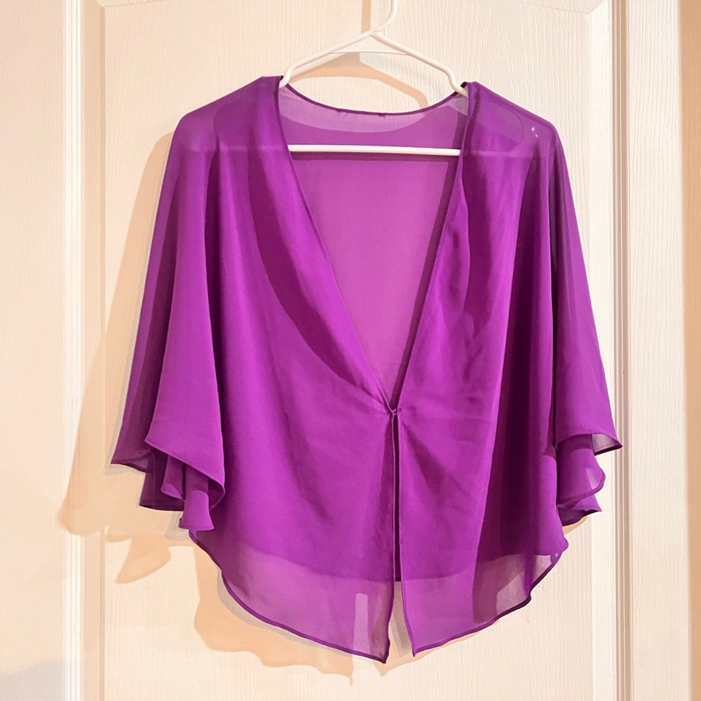 Mardi Gras Sheer Purple Shawl